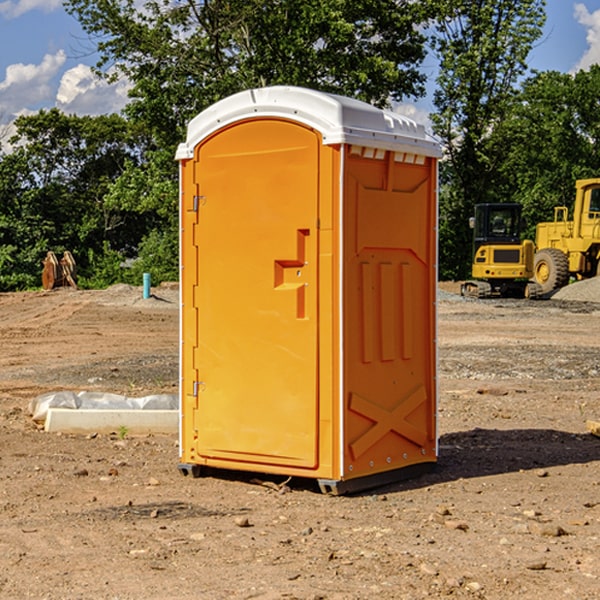 can i customize the exterior of the portable restrooms with my event logo or branding in Metamora